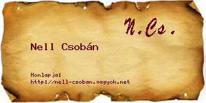 Nell Csobán névjegykártya