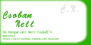 csoban nell business card